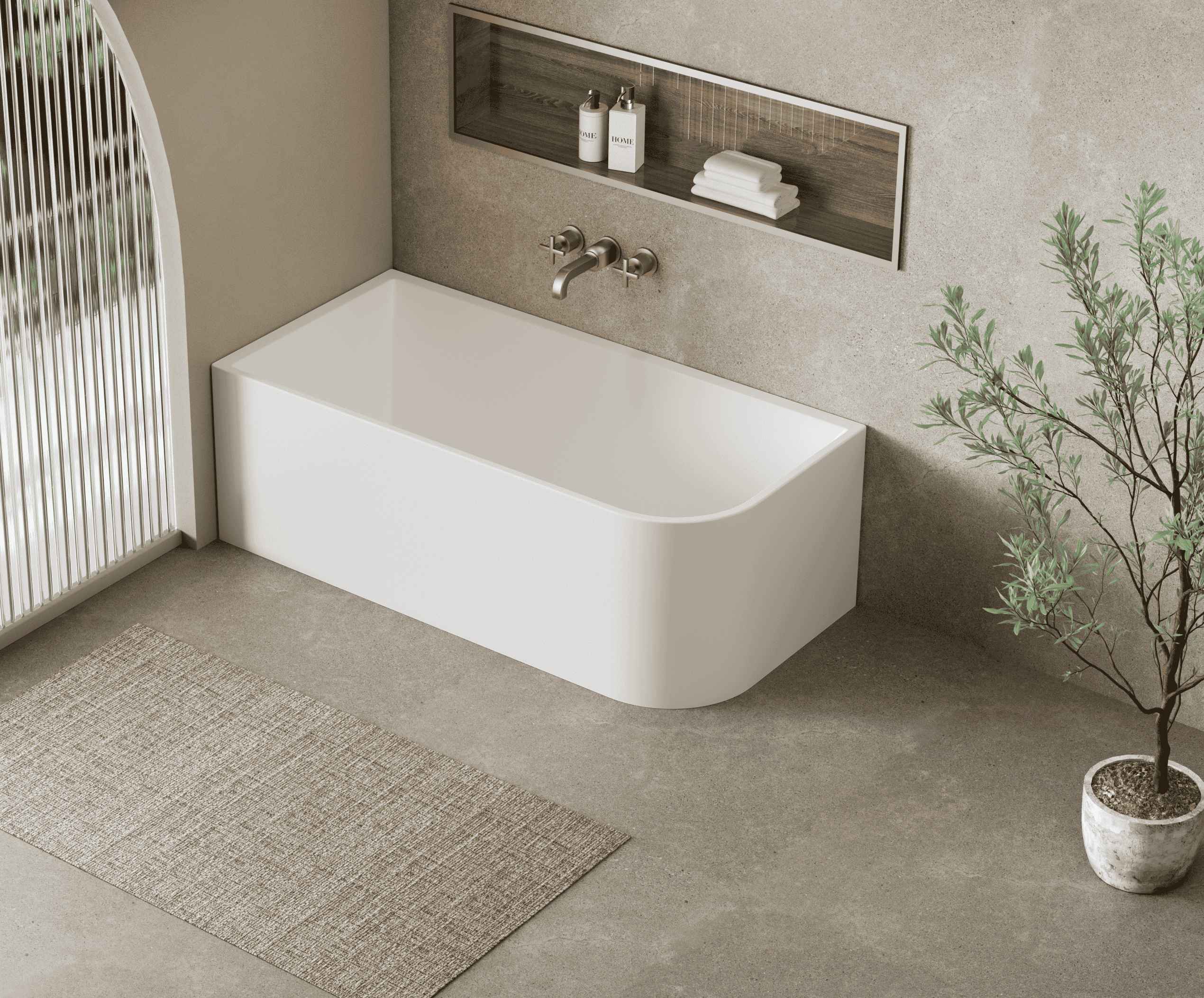 HUDSON Corner Freestanding Bath