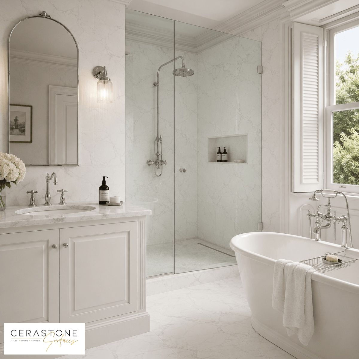 Carrara Venato Marble Look Porcelain Tile