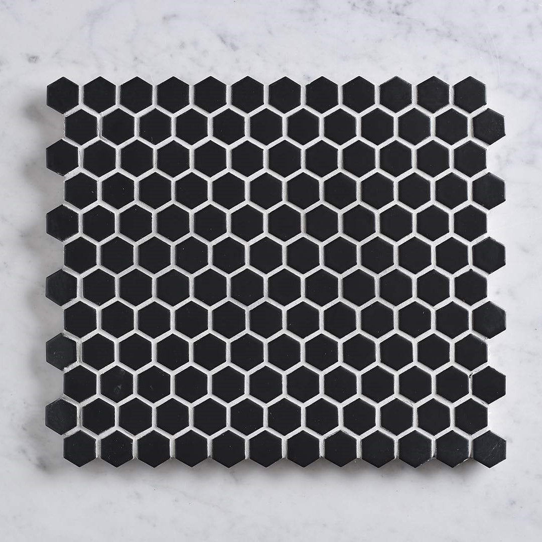 Hexagonal Mosaic in Black