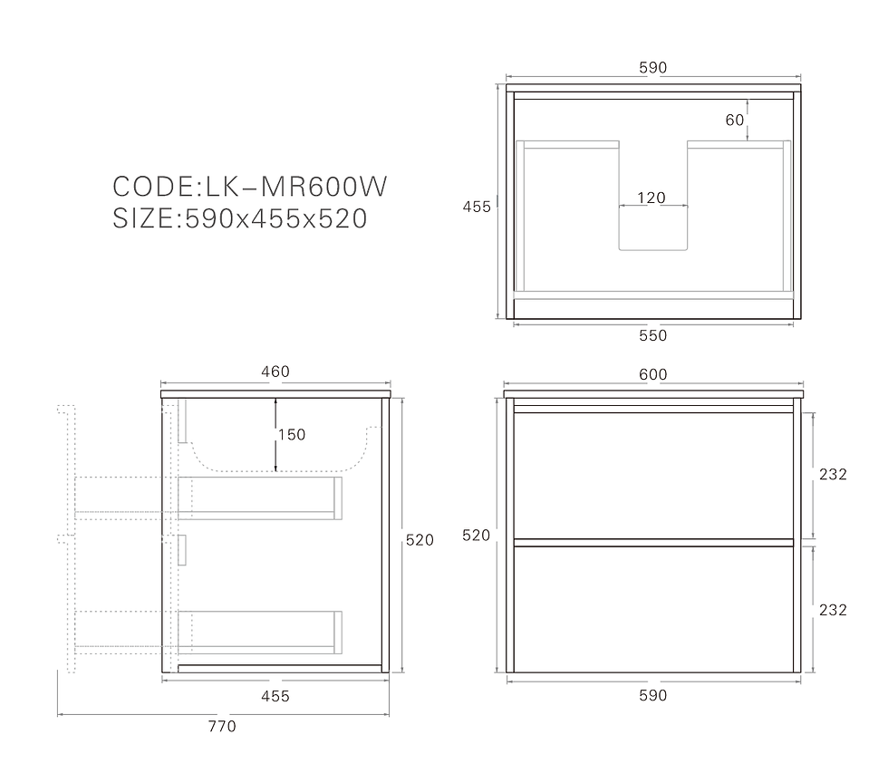 Thumbnail: ELLIE Wall Hung Plywood Vanity – Sandy Oak