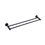 Thumbnail: Round Double Towel Rail 600 mm - Matt Black