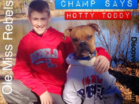 Champ says, "Way to Go, Rebels"