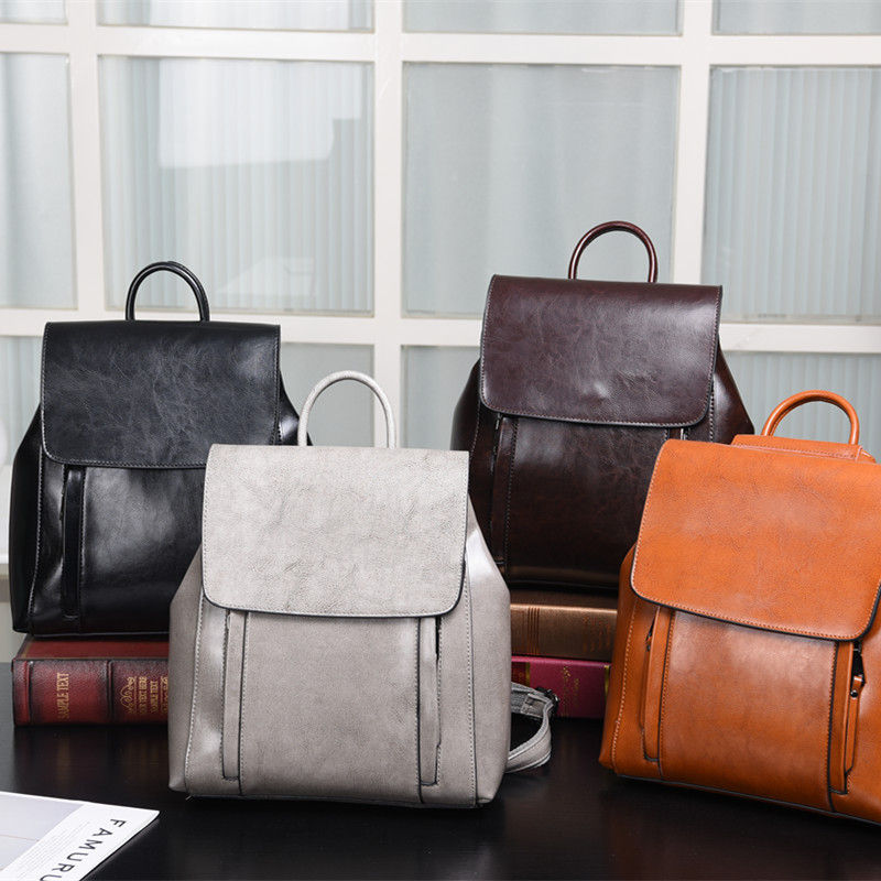 Chic and practical leather backpack for women