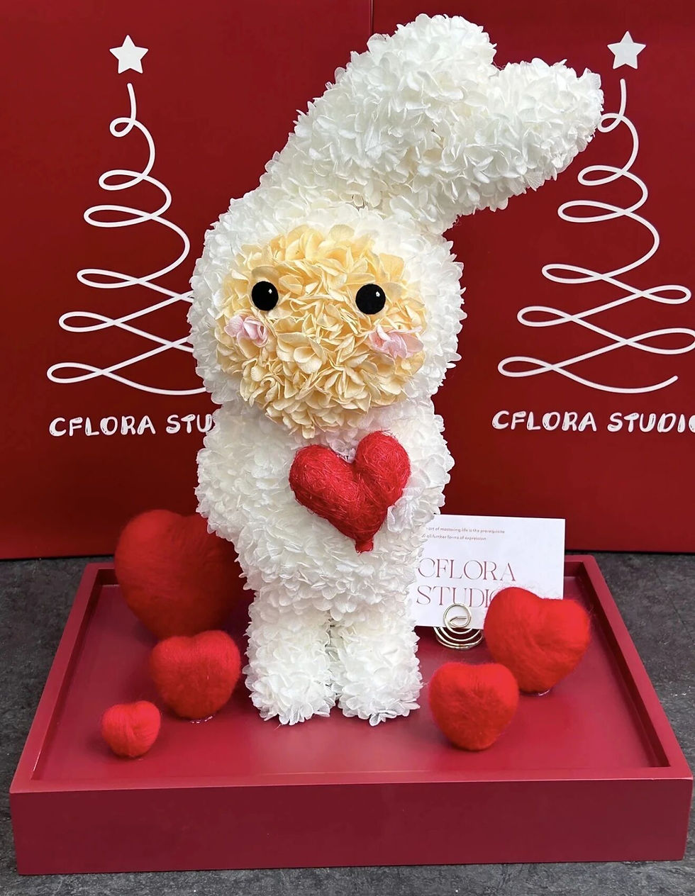 Thumbnail: Love Letter Bunny Preserved Flower Gift Box
