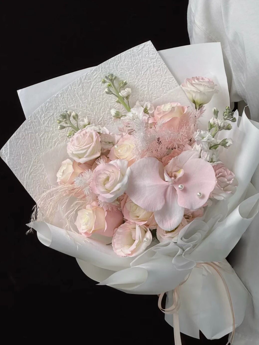 Blush Rose & Orchid Bouquet