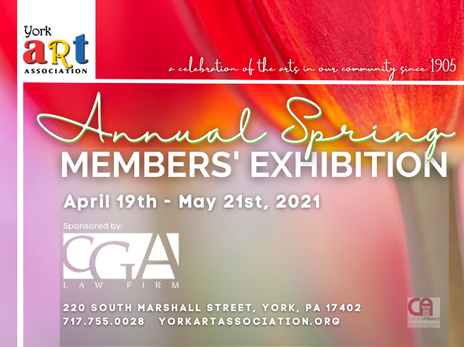 CALL FOR ART! Annual Spring Members' Exhibition Intake happening on APRIL 9th, 2021