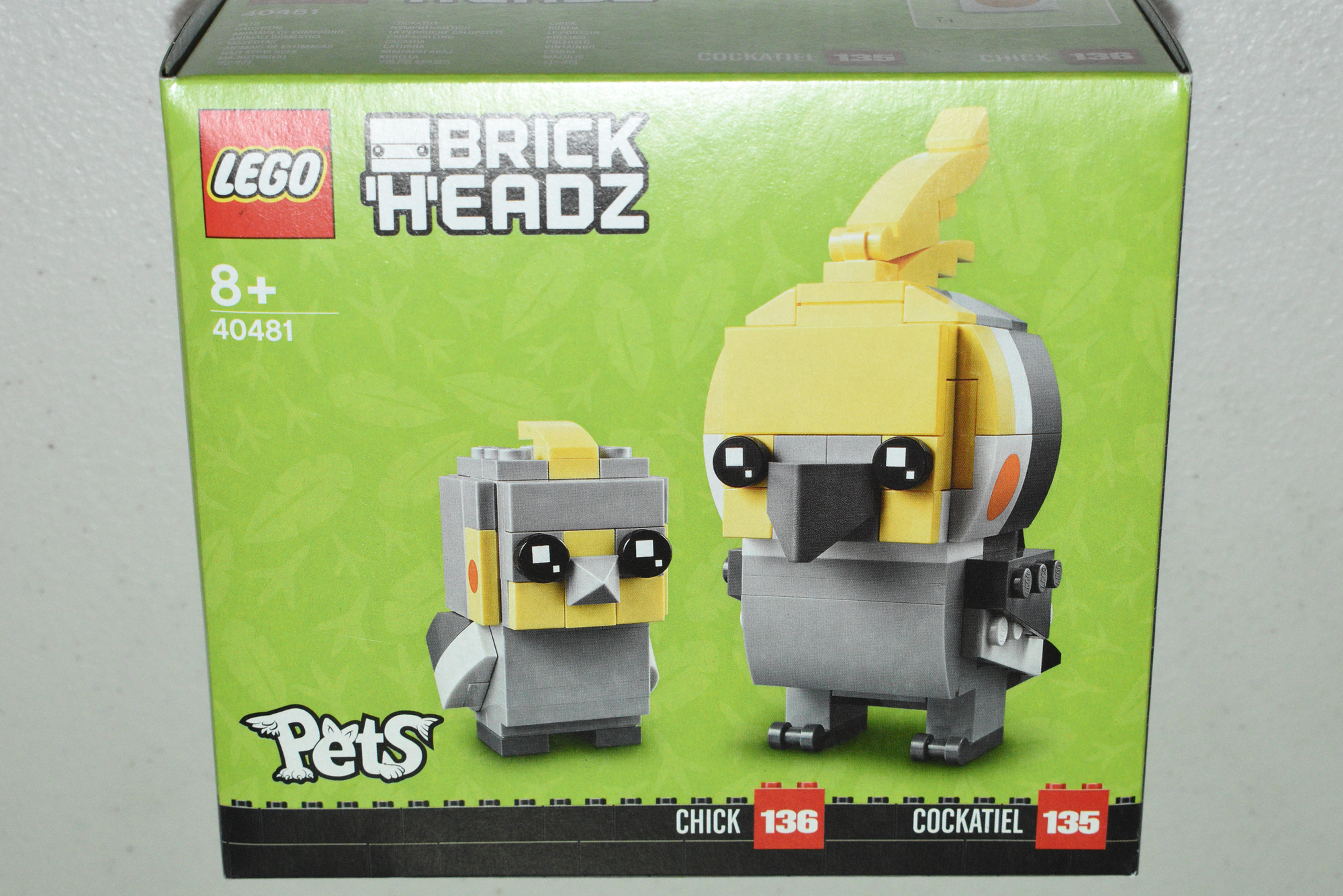 LEGO BrickHeadz 40481 Pets- Chick and Cockatiel