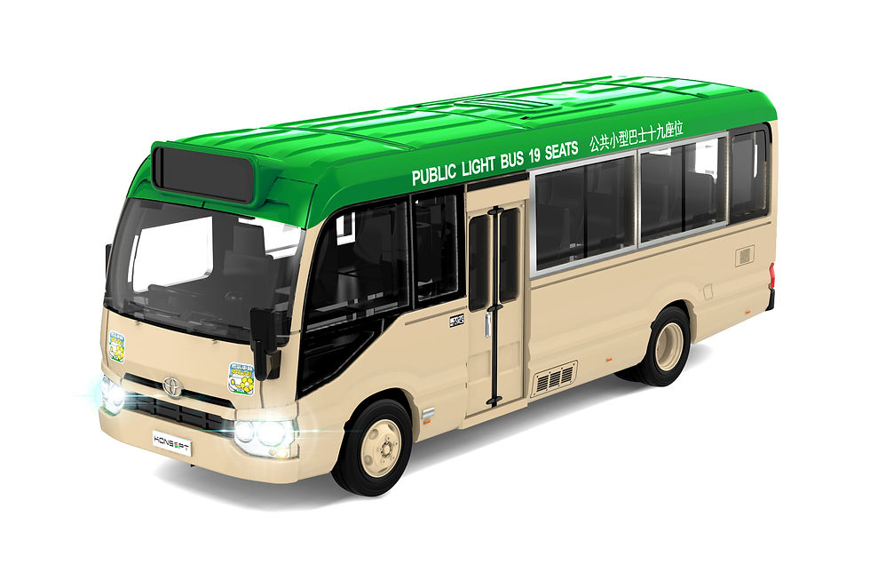 KM002 1:64 遙控公共十九座綠色小巴 RC Toyota Coaster HK Minibus (GREEN)