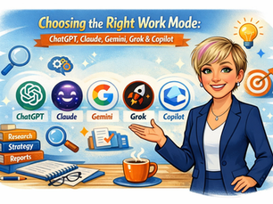 How to Choose the Right AI Work Mode for Business: ChatGPT, Claude, Gemini, Grok, and Copilot