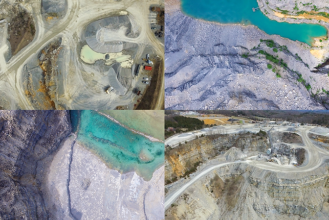 earthworks mining drone aerial mapping volumetric