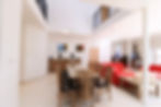 Large dining area with kitchen view
