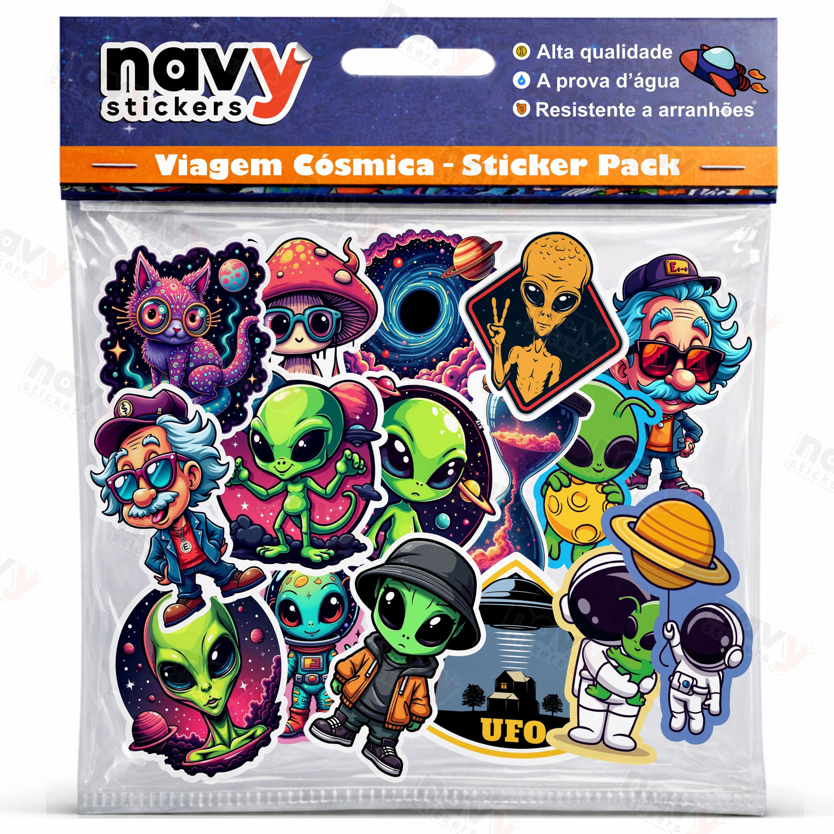 Viagem Cósmica - Pack com 24 Adesivos