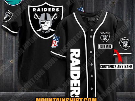 NFL Oakland Raiders Personalized Baseball Jersey