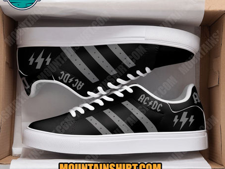 ACDC Black Stan Smith Shoes
