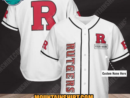 NCAA Rutgers Scarlet Knights Personalized Baseball Jersey