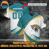 NFL Jacksonville Jaguars Personalized Name Number Baseball Jersey