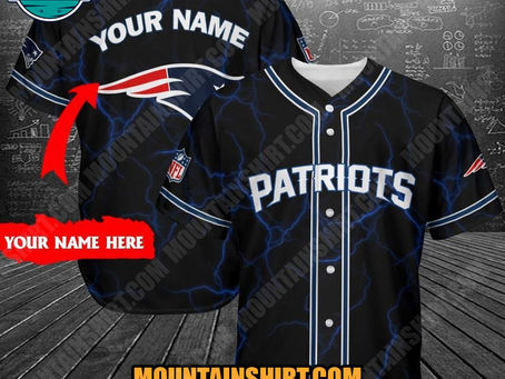 NFL New England Patriots Personalized Baseball Jersey