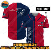NFL New England Patriots Custom Baseball Jersey