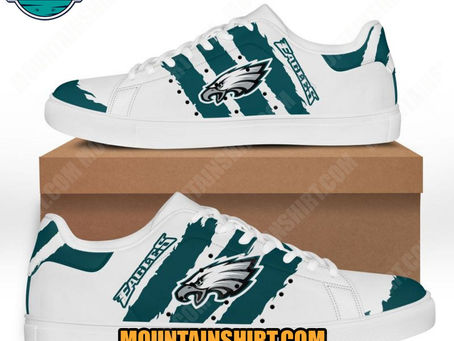 NFL Philadelphia Eagles White Stan Smith Shoes