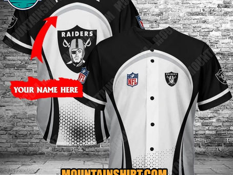 NFL Las Vegas Raiders Personalized Baseball Jersey