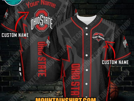 NCAA Ohio State Buckeyes Custom Name Baseball Jersey