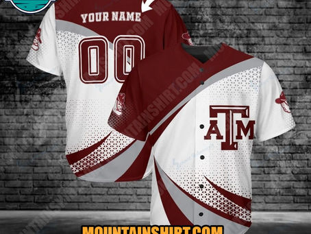 NCAA Texas A&M Aggies Personalized Baseball Jersey