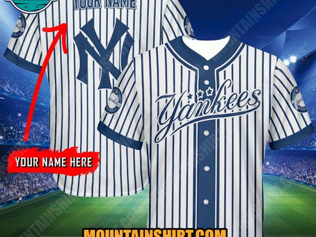 MLB New York Yankees Personalized Name Baseball Jersey