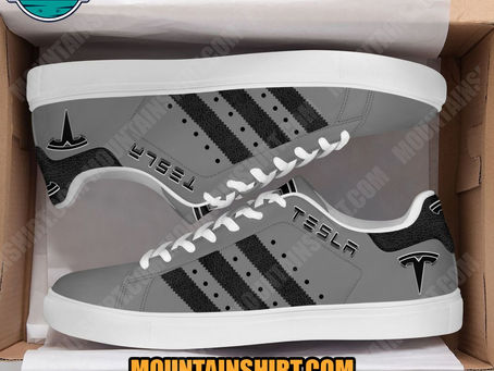 Tesla Grey Stan Smith Shoes
