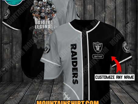 NFL Las Vegas Raiders Custom Baseball Jersey