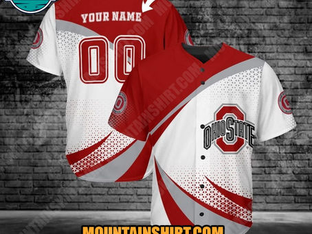 NCAA Ohio State Buckeyes Custom Name Number Baseball Jersey