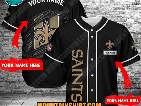 New Orleans Saints Custome Baseball Jersey