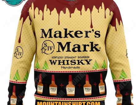 Makers Mark Whisky Ugly Christmas Sweater