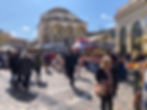 a busy square in athens