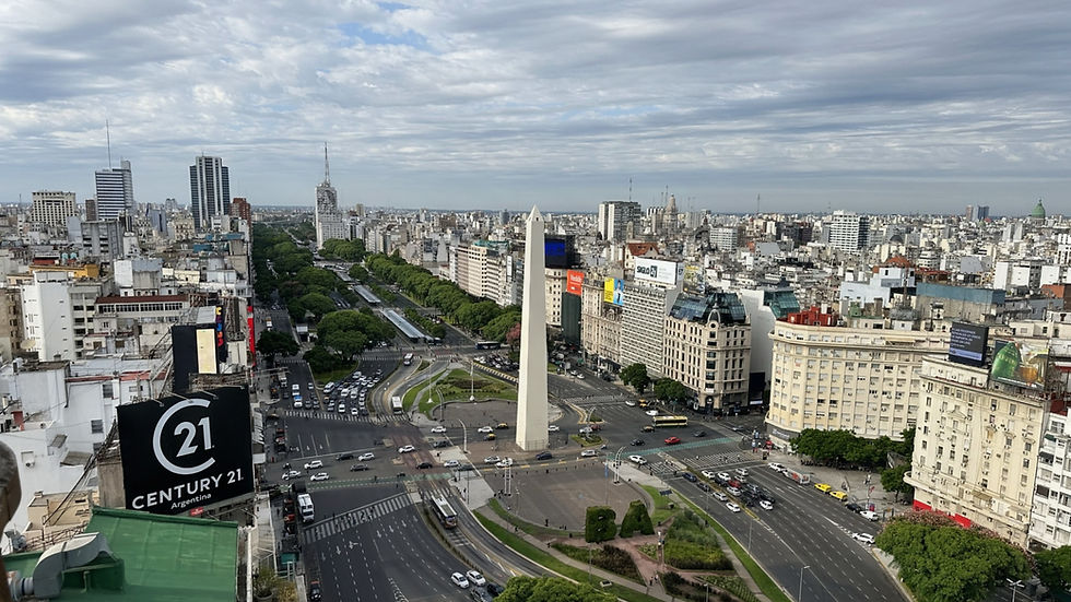 skyline of Buenos Aires with obelisk