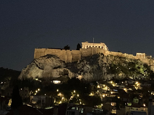 the acropolis at night