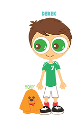 Derek y Morky personajes de Be Berry