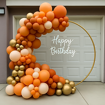 A stunning 14–18 ft organic garland in up to 3 custom colors, styled on your choice of freestanding stand from our exclusive collection.