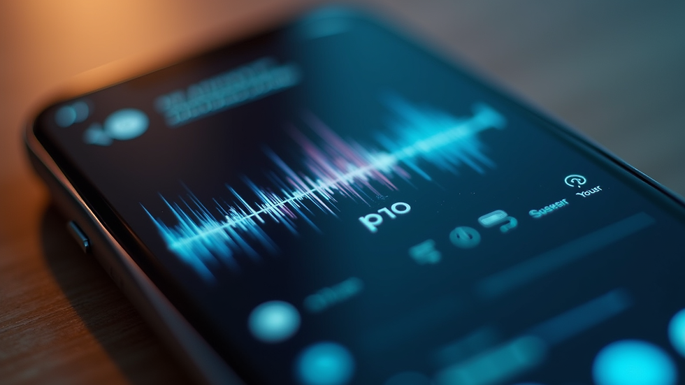 Close-up of a smartphone screen showing a subliminal audio app interface