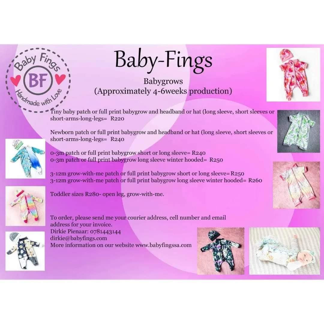 Custom Babygrows Made on order