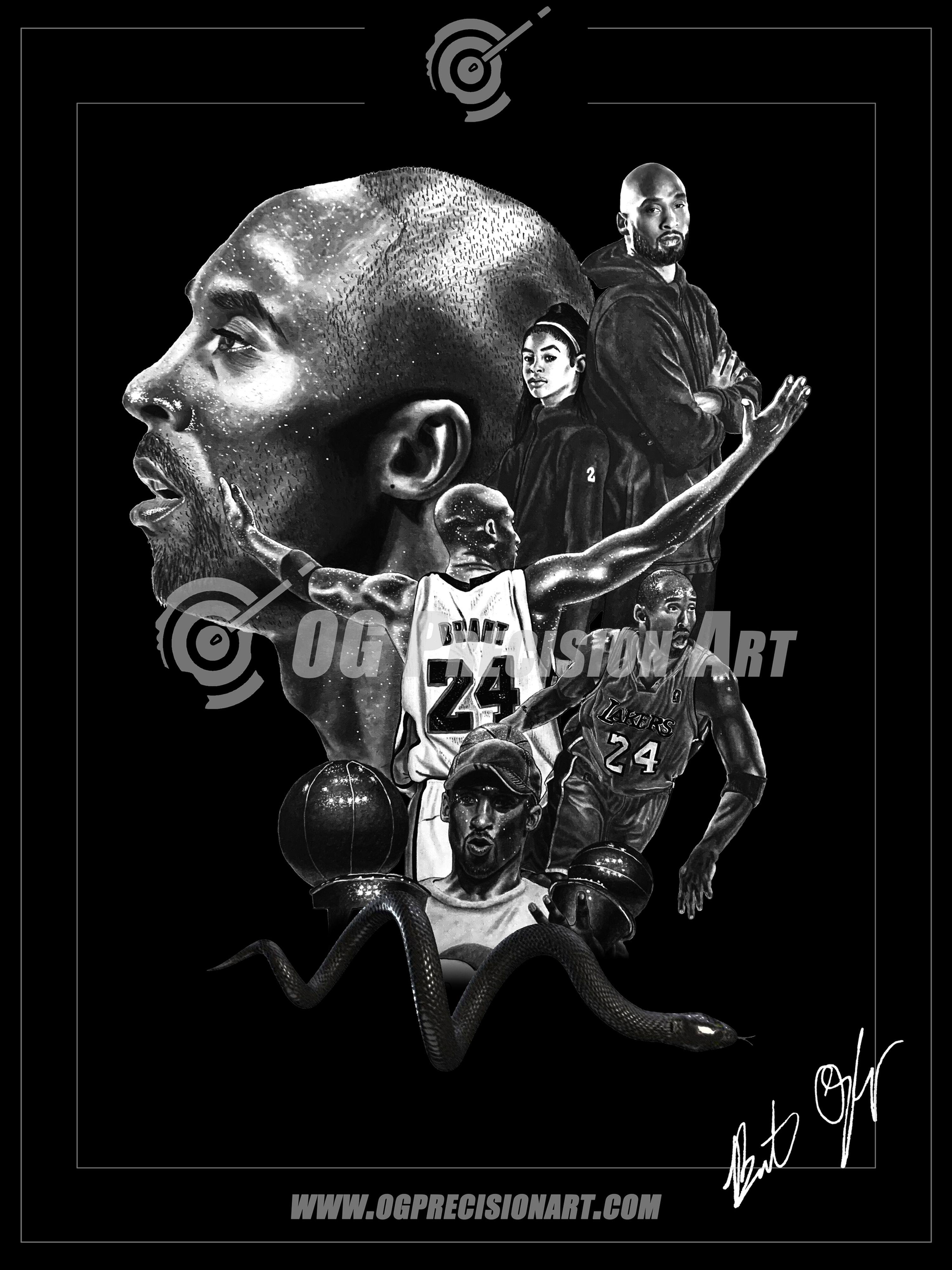 Kobe Tribute (Blackout) Poster