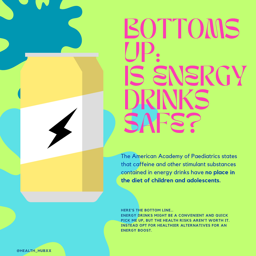 Bottoms up: Is energy drinks safe for children and adolescents?