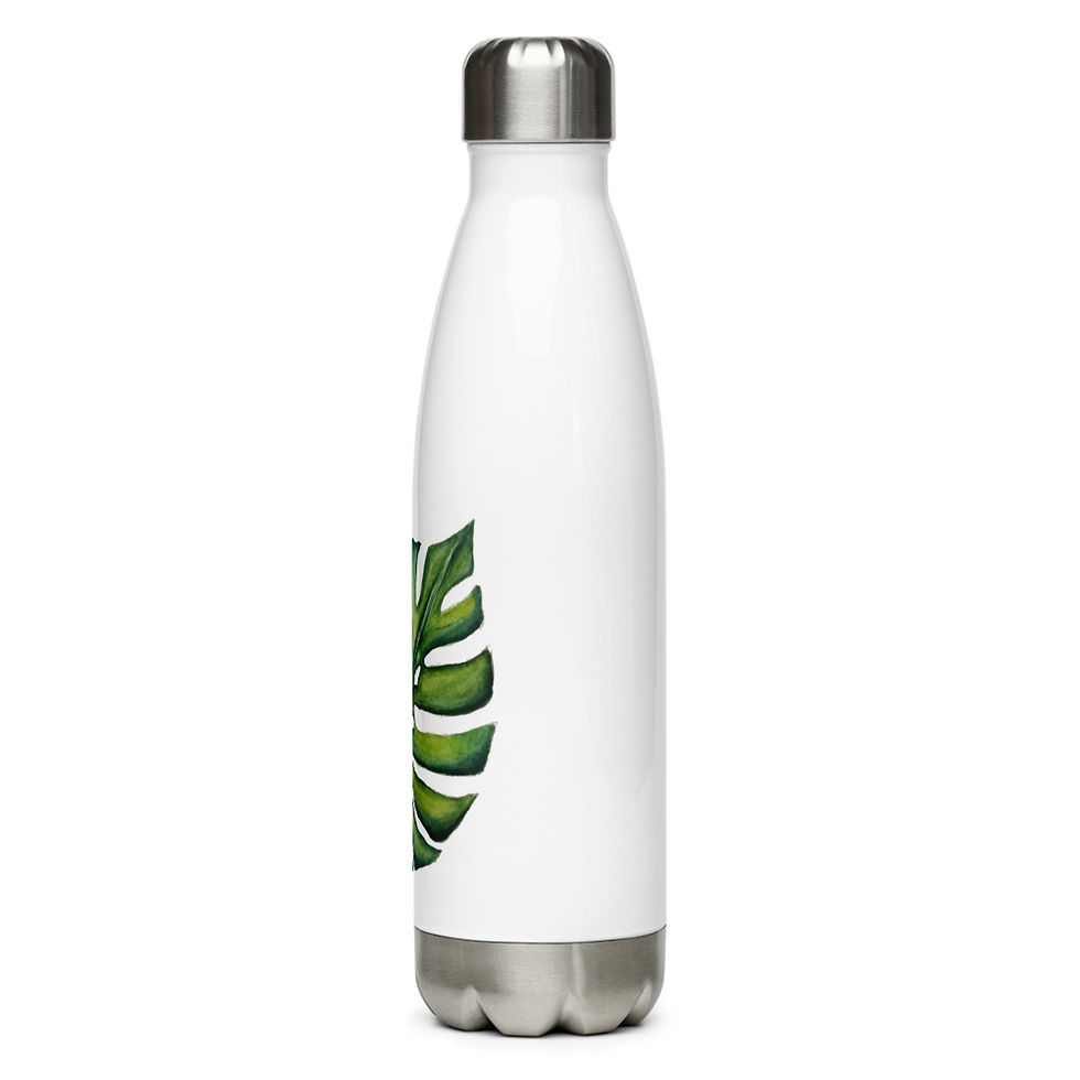 Thumbnail: Palm Leaf Stainless Steel Water Bottle