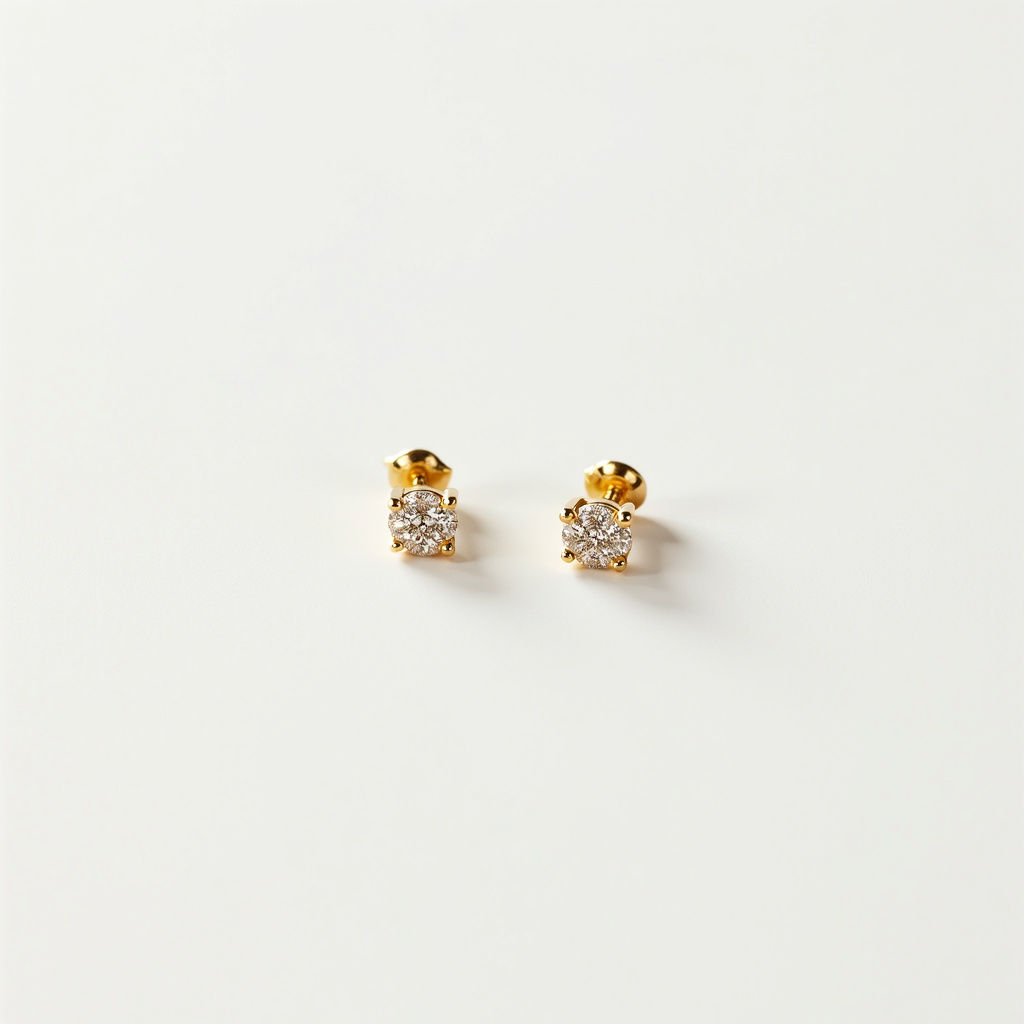 Sparkling Gold Studs