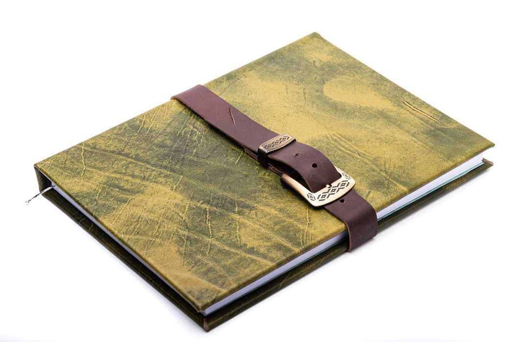 Cuaderno Artesanal Tapa De Cuero A4 Hecho A Mano.