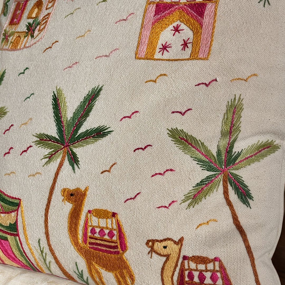 Thumbnail: Handmade Egyptian Cotton Cushion Cover No.4