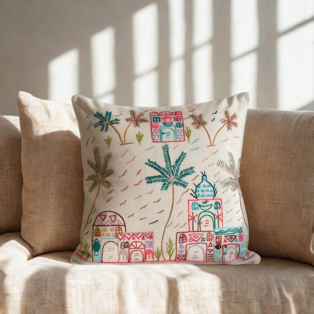 Handmade Egyptian Cotton Cushion Cover No.26
