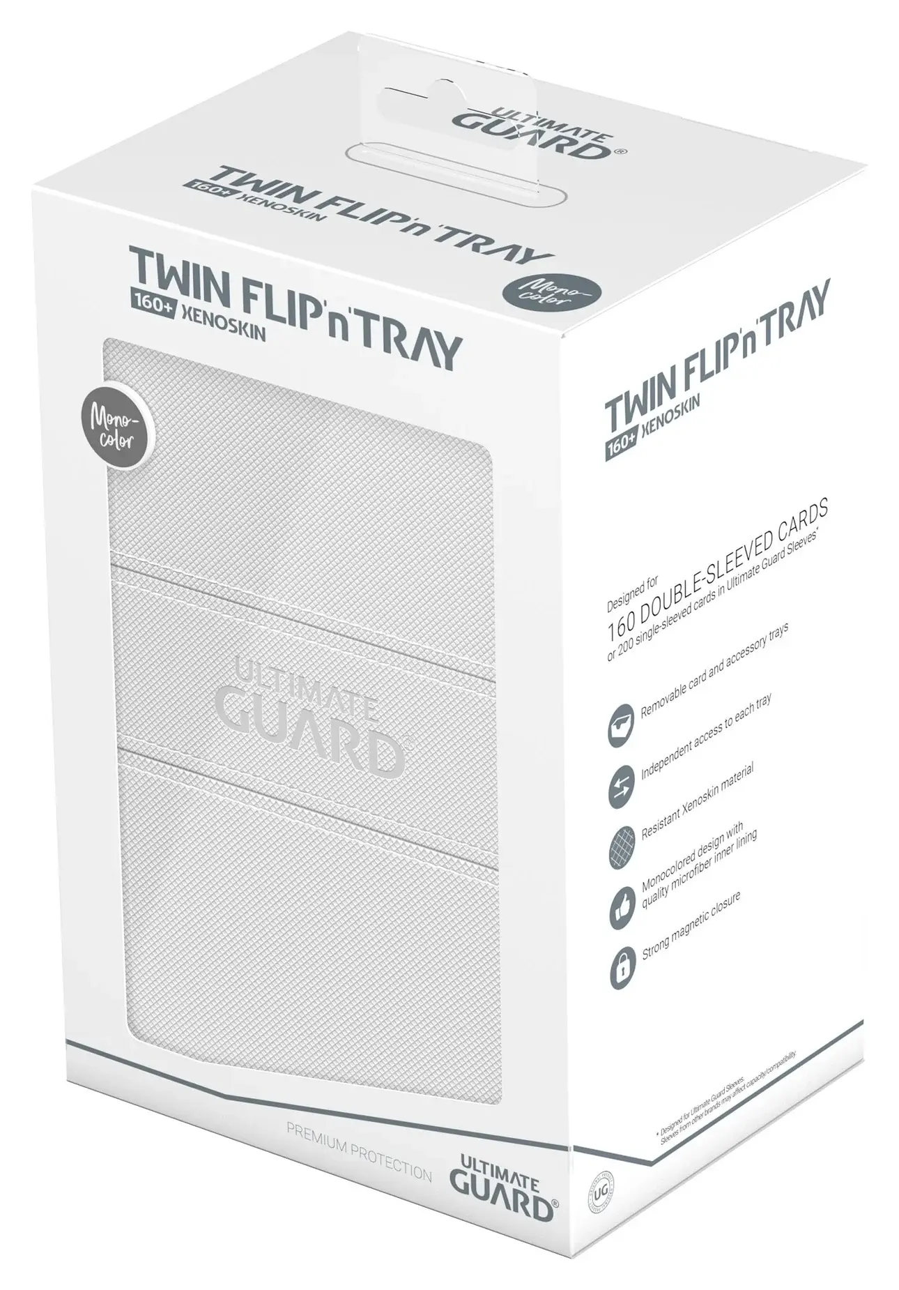 UG TWIN FLIP N TRAY DECK CASE MONOCOLOR WHITE 160+