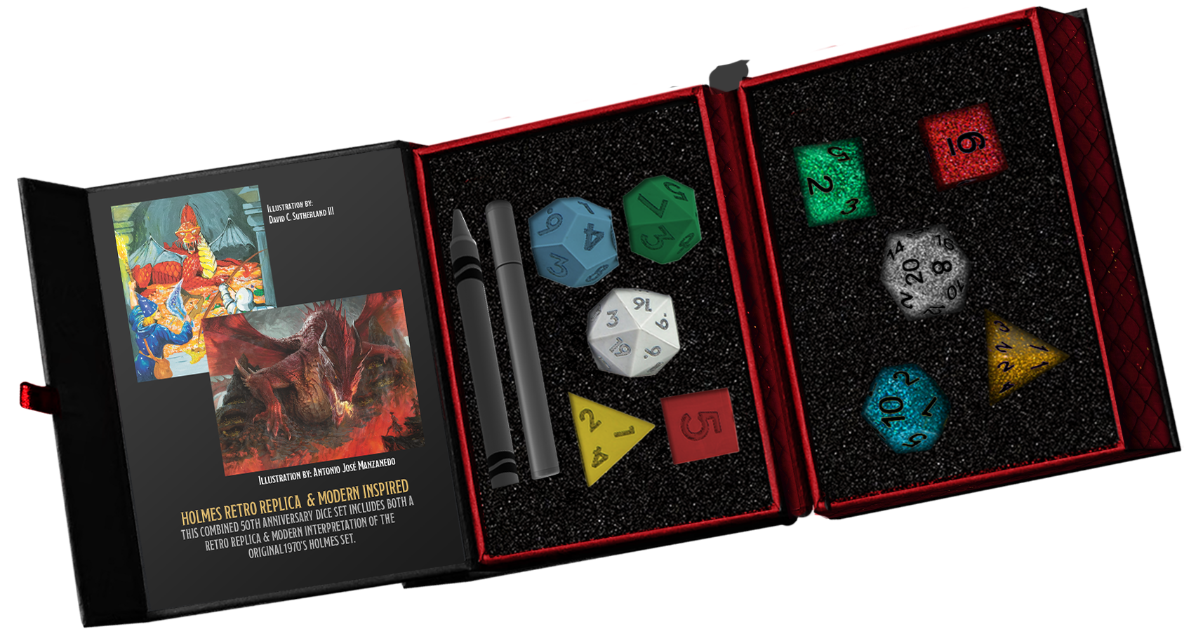 D&D 50TH ANNIVERSARY DICE THEN/NOW SET