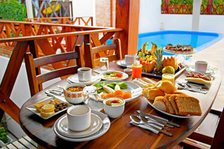 café da manhã mini hotel jericoacoara