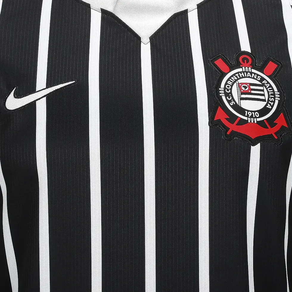 Miniatura: Camisa Corinthians I 26/27 - Torcedor Nike Masculina - Preta e Branca
